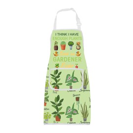 FUSTMW Gardener Apron for Women Men Gardening Apron with Pocket I Think I Have Enough Plants Apron Plants Lover Gift (Gardener Apron)