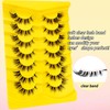 False Eyelashes Clear Band Cat Eye Natural Look 15mm Wispy