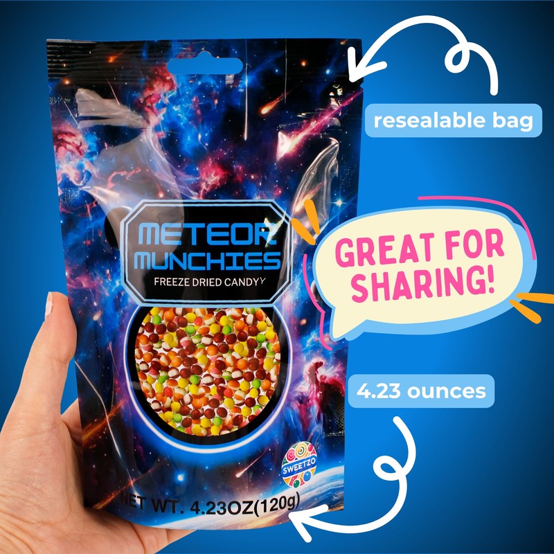 Freeze Dried Original Rainbow Crunch Candy, Assorted Fruity Flavors, Share