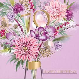 Birthday Bouquet 70th Birthday Greeting Card Ling Cocktail Hour Range Cards