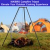 KIKIBRO Campfire Tripod Grill, Cooking Grate with Adjustable Height for