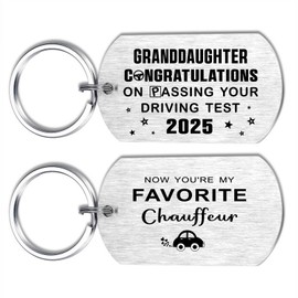 Alotozo Passed Driving Test Gift for Granddaughter - Drive Safe Granddaughter Keychain from Grandparents - First Car Accessory for New Driver Girls