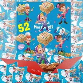 Rice Crispies Treats Mini Squares | Sweet Crispy Marshmallow Cereal Kids Snack Individually Wrapped | Great For Everyday Halloween Basket Filler Stuffer Party Favor