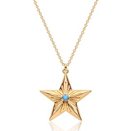 MEVECCO Dainty Star Necklace 18k Gold Plated Vintage Star Pendant Necklace Genuine Elegant Gifts for Her
