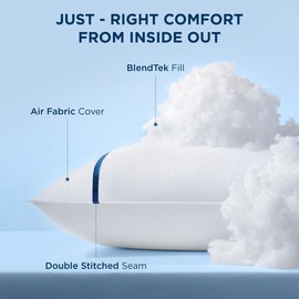 Bedsure Hotel Pillows Standard Size Set of 4 - Luxury Standard Pillows 4 Pack, Fluffy Bed Pillows for Sleeping with Breathable Cover Soft & Supportive Pillows for Side, Back or Stomach Sleepers