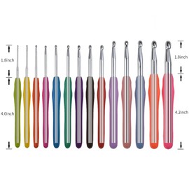 8mm Crochet Hook, Soft Ergonomic Handle for Arthritic Hands, Extra Long  Knitting Needles for Beginners and Crocheting Yarn