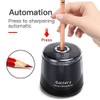 High-Speed Automatic Pencil Sharpener, Black Portable Battery-Powered Colored Pencils Sharpener