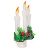 Three Dipped Candles With Holly 7.75 Inch Acrylic Decorative Swivel