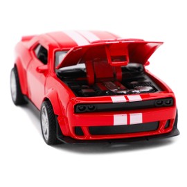 Toyland® 12cm (2") Red Die Cast Pull Back Muscle Car With Opening Bonnet - Replica Toy/Model Car - Play Vehicles