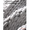 YnM Knitted Weighted Blanket, Hand Made Chunky Knit Weighted Throw