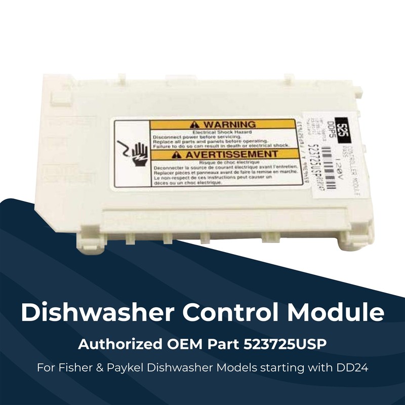 Control Module 523725USP for Fisher & Paykel Dishdrawer Dishwasher Models