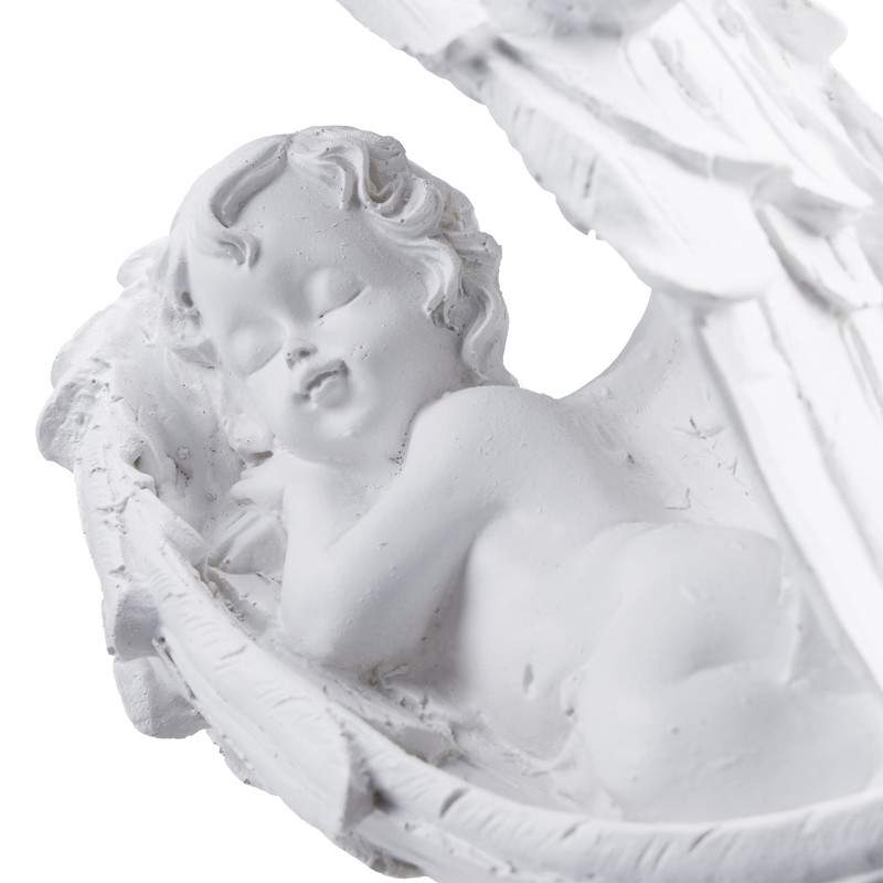 Relaxdays Grave Angel Sleeping Artificial Stone, Weather, Frost & UV