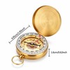 Portable Pocket Compass for Hiking and Camping – Gold-Tone Water-Resistant