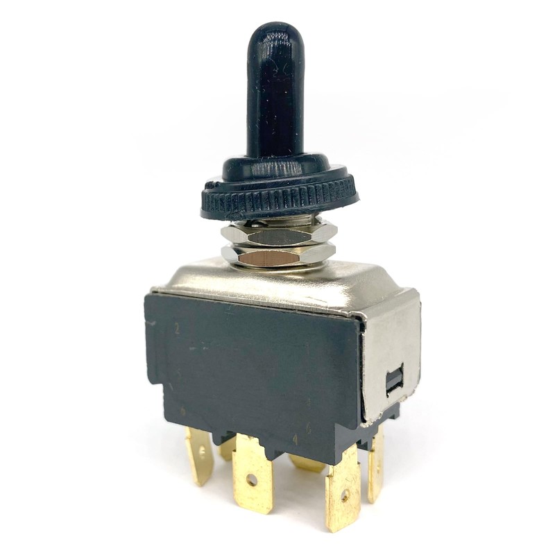 HY29D Toggle Switch 6-Pin 125/277V 20/15A ON-Off-ON with Silicone Protective