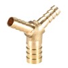 sourcing map Tee Brass Barb Fitting Reducer Y Shape 3