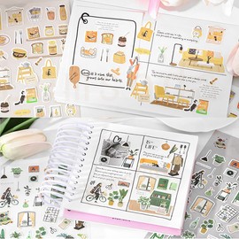 Lemsoda Stickers, Stylish, Diary Stickers, Everyday Accessory Stickers, DIY Handmade Stickers, Set of 6, Notebook Stickers, Diary, Calendar, Decorative Stickers