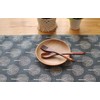 CosyAurora Linen Table Runner Mulberry Trees Navy Blue, Seasonal Kitchen