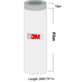 Plastic Sheeting White Masking Tape - Multi Size Pack - General Purpose Painters Plastic Drop Cloth for Painting - No Residue Plastic Paint Tape and Drape - Pre-Taped Masking Film - 65 Feet (59.1 in)