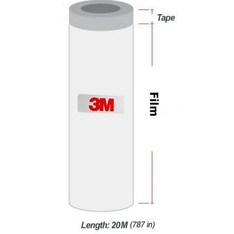 Plastic Sheeting White Masking Tape - Multi Size Pack -
