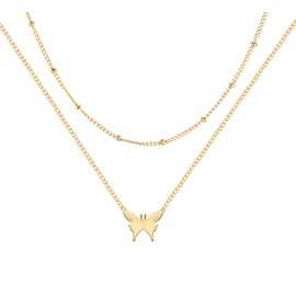 Dcfywl731 Layered Necklaces for Women Dainty Gold Necklace Stack Gold Long Necklaces Set Lariat Necklace Gold Jewelry Accessories, Metal, No Gemstone