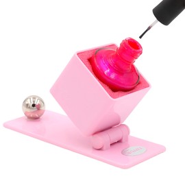 Nail Polish Holder - Anti-Spill Nail Polish Organizer Case-Nail Care Products with Rubber Pad Grippy Bottom & Wide Stable Base-Nail Polish Holder and Organizer for Mani/Pedi, Nail Art Tools (Pink)