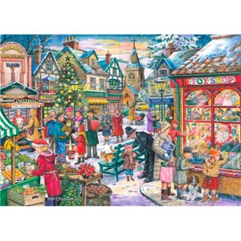 The House of Puzzles Window Shopping Jigsaw - Big 500 Piece Jigsaws For Adults, Extra Large Pieces, Artist Illustrated, Scenic Landscape, Deluxe Puzzle Gifts