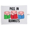 Hippowarehouse Pigs in blankets Tea Towel Eco Printed Dish Cloth