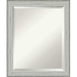 Framed Vanity Mirror | Bathroom Mirrors for Wall | Bel Volto Silver Mirror Frame | Solid Wood Mirror | Small Mirror | 23.00 x 19.00 in.