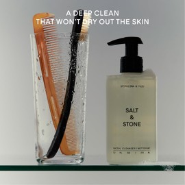 Salt & Stone Salt & Stone Face Wash for Women & Men, Spirulina & Yuzu Gentle Facial Cleanser, Makeup Remover Pore Minimizer with Hyaluronic Acid, Squalane, Skin Care for All Skin Types, Vegan, Cruelty Free, 7.2 oz