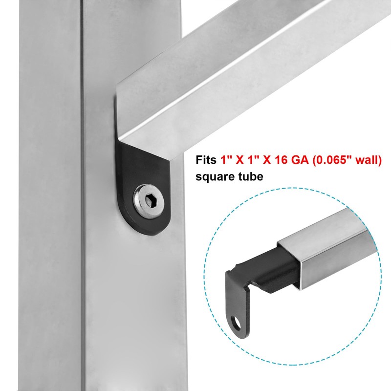 OTTFF 20 Pack Black Fence Mounting Bracket Fits 1" x