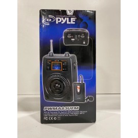 Pyle PWMA83UFM PA System Mic & Player Radio Includes Lavalier Headset Mics