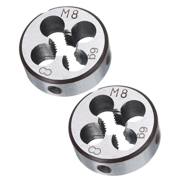 TA-VIGOR 2pcs M8 x 1.25 Metric Adjustable Threading Die, Alloy