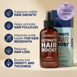 Moerie Hair Growth Serum Spray for Men and Women, Hair Loss Solution with Biotin and Rosemary, Thickening Serum for Hair Regrowth and Thinning Hair - Ultimate Scalp and Growth Care