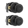 Amerdeco 2 Pack Privacy Matte Black Door Knobs,Black Door Knobs