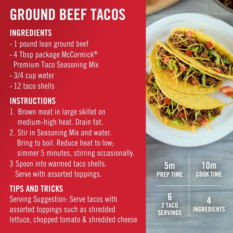 McCormick Premium Taco Seasoning Mix, 24 oz