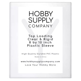 AMCo TEN (10) 8x10 Inch Rigid Plastic Photo Top Loader Clear Toploader Sleeve 18473