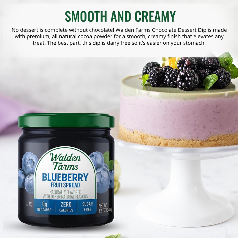 Walden Farms Fruit Spread Variety Pack Blueberry, Raspberry & Strawberry