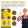 Wood Scratch Repair Fill Stick for Medium Toned Surfaces (Set