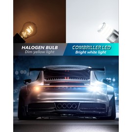 Combriller 3157 LED Bulb White 6000K, 3056 3156 3057 4157 led bulb with Projector Replacement for led reverse lights turn signal bulb brake light bulb tail light bulb parking light bulb, pack of 2