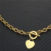 WangGao Elegent Love Stainless Steel Link Chain Blank Heart Charms