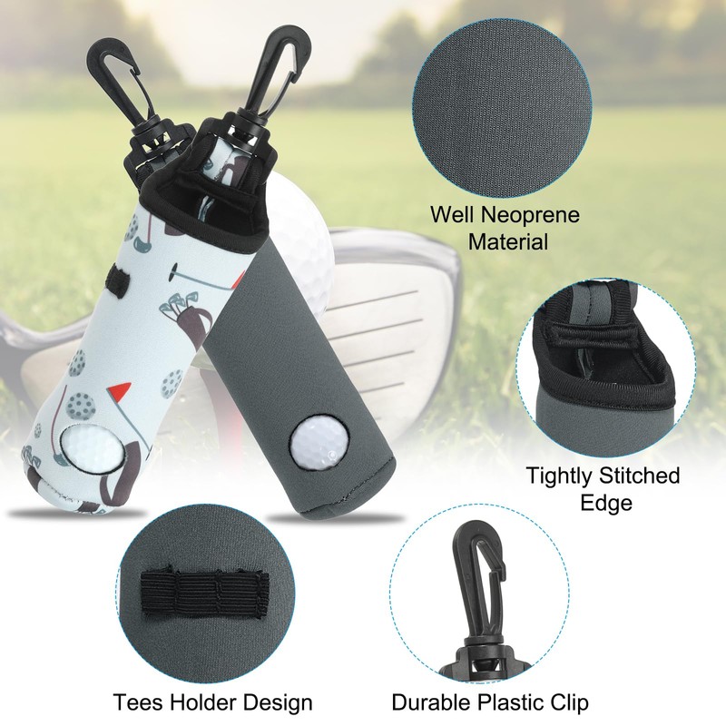 PATIKIL Golf Ball Carrying Bag, Golf Tee Holder Pouch, Portable