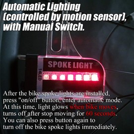 Cool Led Bike Spoke Lights - DAWAY A12 Bright Bicycle Wheel Light (1 Pack), Safety Bike Tire Lights for Kids Boys Girls Men Women, Burning Man, Xmas, Birthday Gift, Fun Accessory, Waterproof