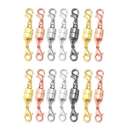 Magnetic Clasp Kit, Fashionable Jewelry Making Accessories for DIY Necklace Bracelet, Jewelry Making Accessories for Women & Girls:_multicolor2_Rose gold
