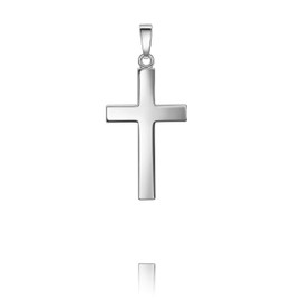 JEVELION Cross Pendant 925 Silver Cross with Necklace Length Selectable, Without chain