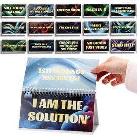 KAZIPA Decorative Signs & Plaques with 30 Funny Office Mood Sayings,Desk Flip Sign and Accessories for Work,Daily Mood Desk Flipchart