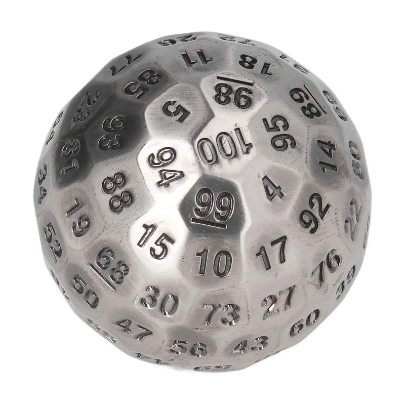 Polyhedral Metal Dice Exquisite Heavy 100 Sided Role Playing Dice