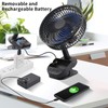 ATEngeus 4 in1 USB Fan, 8” Clip Fan, 10000mAh Rechargeable