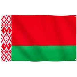 Runesol Belarus Flag, 91x152cm, 3ft x 5ft, 4 Grommets, Eyelet In Every Corner, Republic of Belarus, Belorussia, Victory Day, Premium Flags, Inside, Outside, Banner, Vivid Colours, Victory Day