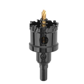 15mm(3/5 inch)Carbide Hole Saw, Stainless Steel Drill Bit, Hole Cutter for Stainless Steel, Sheet Metal, Thick Metal and Iron, Black