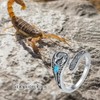 HUKKUN Scorpion Ring Sterling Silver Scorpion Spoon Ring Animal Jewelry